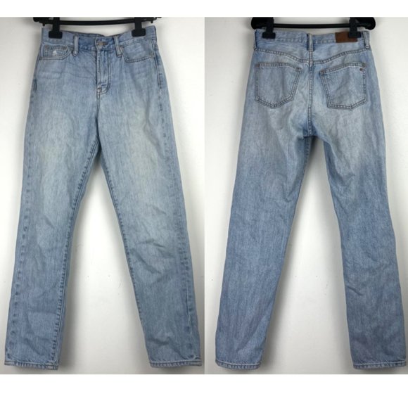 Madewell Straight Leg Jeans - Waist 25 - High Rise - Light Wash - Picture 6 of 6